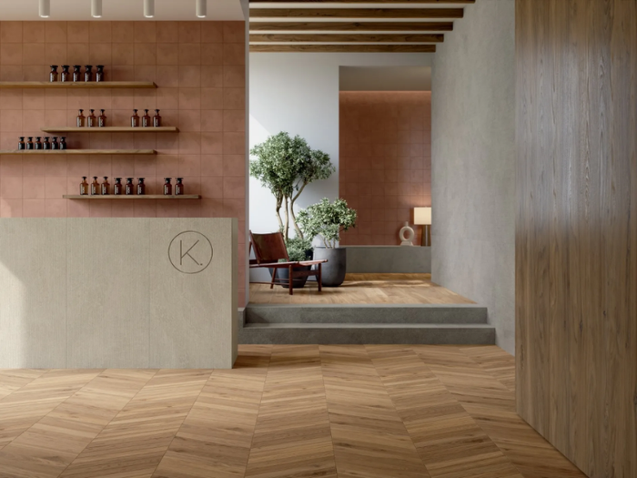 ELISIR ROYAL DORATO - Porcelain stoneware wall/floor tiles with wood effect _ Marca Corona